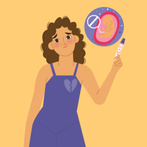 stress and fertility in women: stress affects ovulation, fertilization, and implantation—negative test illustration